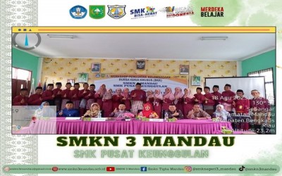 Workshop penguatan kelembagaan BKK program kegiatan SMK Pusat Keunggulan Skema Pemadanan Dukungan di SMKN 3 Mandau.